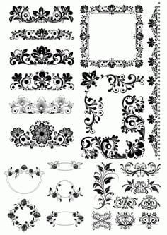 Floral Decor Design Elements Free CDR Vectors File