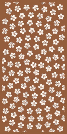 Floral Decor Screen Panel Pattern Free Vector CDR File