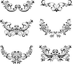 Floral Elements Border Template Free Vector File