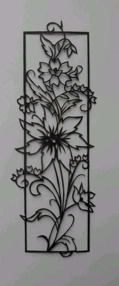 Floral Metal Decorative Wall Decor CDR File