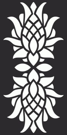 Floral Privacy Screen Pattern for CNC Laser Cut Free Vector CDR File