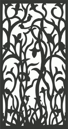 Floral Rich Windows Grill Designs Panel ideas DXF File