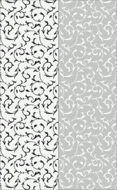 Floral Seamless Sandblast Pattern Room Divider Pattern Laser Cut CDR File