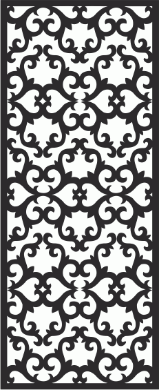 Floral Vectorized FretWork Panel and Room Divider and Screen Panels CDR File