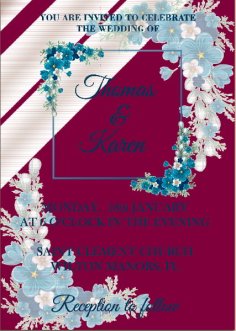 Floral Wedding Invitation Free Vector