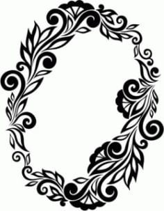 Floral Wreath Download For Printers Or Laser Engraving Machines Free Vector CDR File