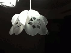 Flower Lamp Laser Cut DXF File