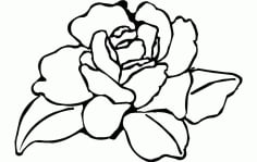 Flower Rose Free DXF Vectors File