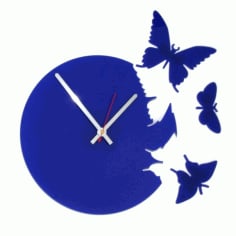 Flying Butterfly Laser Cut Clock CDR File