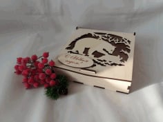 Folding Lid Candy Box Plywood 4mm Laser Cut CDR File