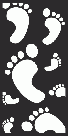 Foot Print Seamless Grill Panel CDR File