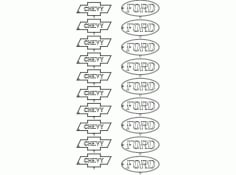 Ford Chevy Vector DXF File