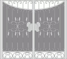 Forged Iron Gate Vector Art Laser Cut CDR File