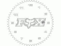 Fox MX Clock Free Dxf File For Cnc DXF Vectors File