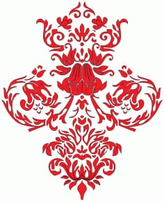 Free Baroque Floral Pattern Design Vector File