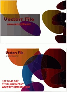 Free Colorful Business Card Templates Vector File