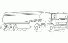 Fuel Tanker Truck Laser Cut DXF File