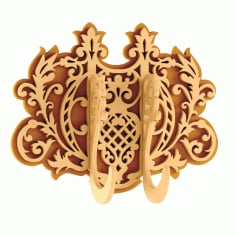 Furniture Decorative Wall Hooks For Coat And Craft Free DXF Vectors File
