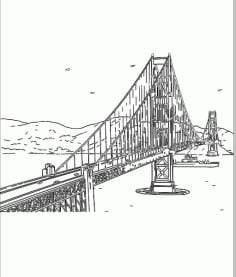 Golden Gate Bridge Sample DXF File