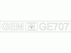 Gemini Sink Logo ge707 Vector DXF File