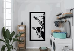 Goats Wall Decor CDR DXF File