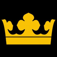 Gold Crown Piece Vector SVG File