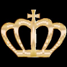 Gold Crown Silhouette Background SVG File