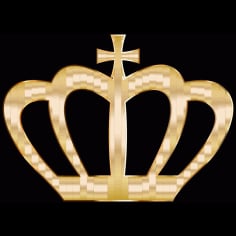 Gold Crown Silhouette SVG File