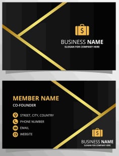 Golden Black Luxury Business Card Template Vector File