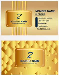 Golden Mosaic Business Card Visiting Card Template Design Free Vector