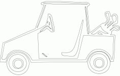 Golf Cart Free DXF Vectors File