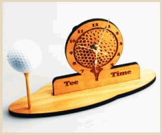 Golf Clock Engraving and Cutting with a CNC Laser CDR and DXF File