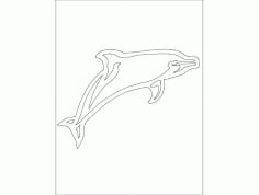 Golfinho Dolphin Silhouette CNC Router Free DXF File