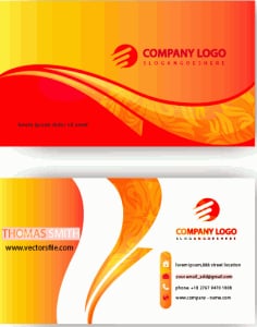 Gradient Curve Business Card Template Vector File