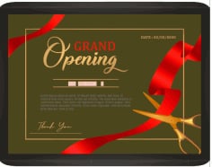 Grand Opening Luxury Invitation Card Vector File