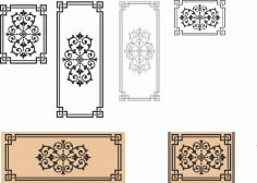 Graphic Floral Vector Ornaments Door Panel Design CDR File