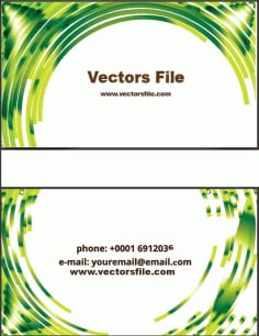 Green Business Card Design Template Vector File