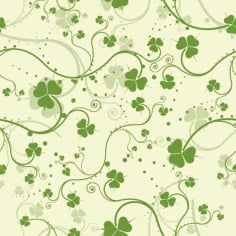 Green Seamless Floral Background Free Vector