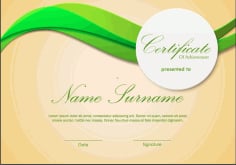 Green Styles Certificate Template Vector File