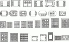 Grill Design And Frames Free CDR Vectors File