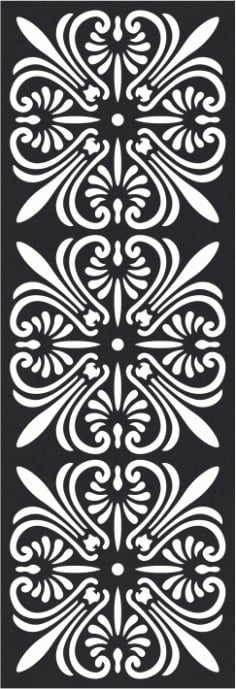 Grill Partition Wall Tile Design Elegant Panel CDR File