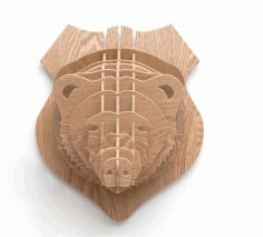 Grizzly Bear 3D Wooden Puzzle CDR File