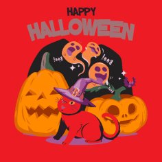 Halloween Banner Template Funny Scary Symbols Sketch Free Vector