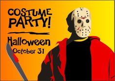 Halloween Invitation Party Jason Voorhees Free Vector