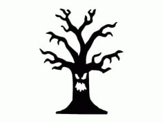 Halloween Tree Vector DXF File