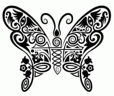 Hand Drawn Butterfly Decoration Pattern Free Vector