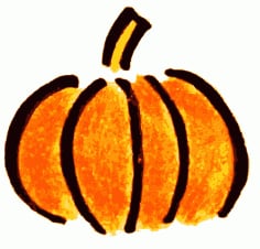 Hand Drawn Pumpkin Blan Background Vector SVG File