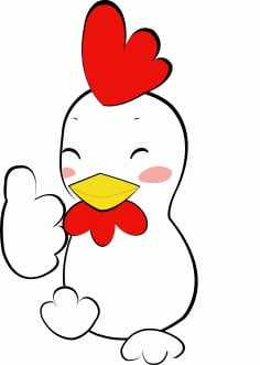 Happy Chicken Cartoon CDR File