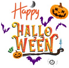 Happy Halloween Classical Texts Horror Elements Sketch Free Vector