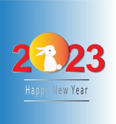 Happy New Year 2023 Template Sample Free Vector